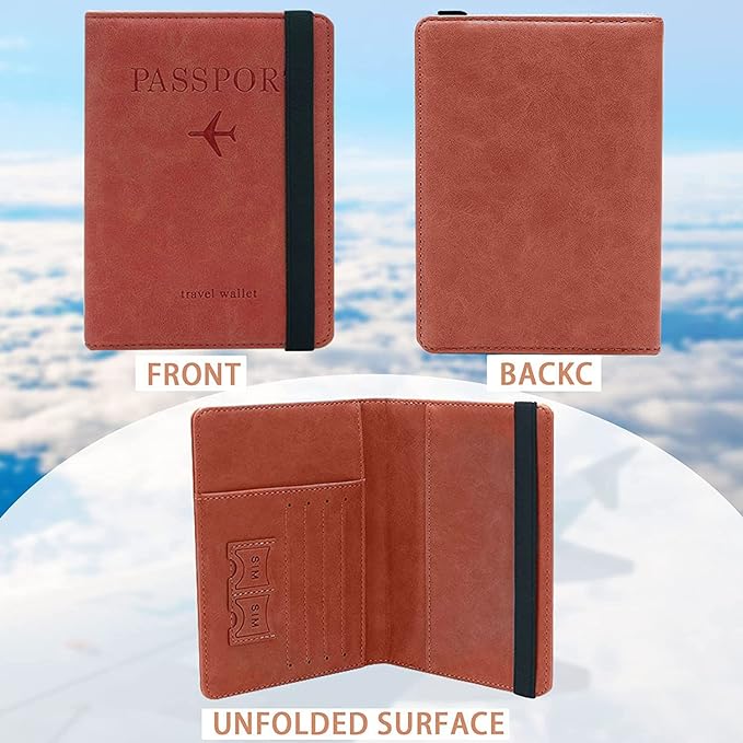 Slim Leather Travel Passport Wallet