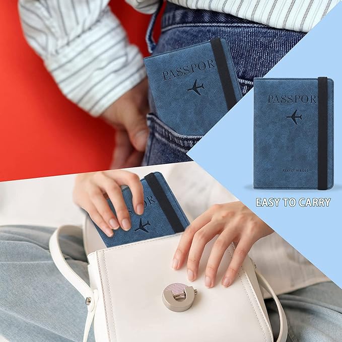 Slim Leather Travel Passport Wallet