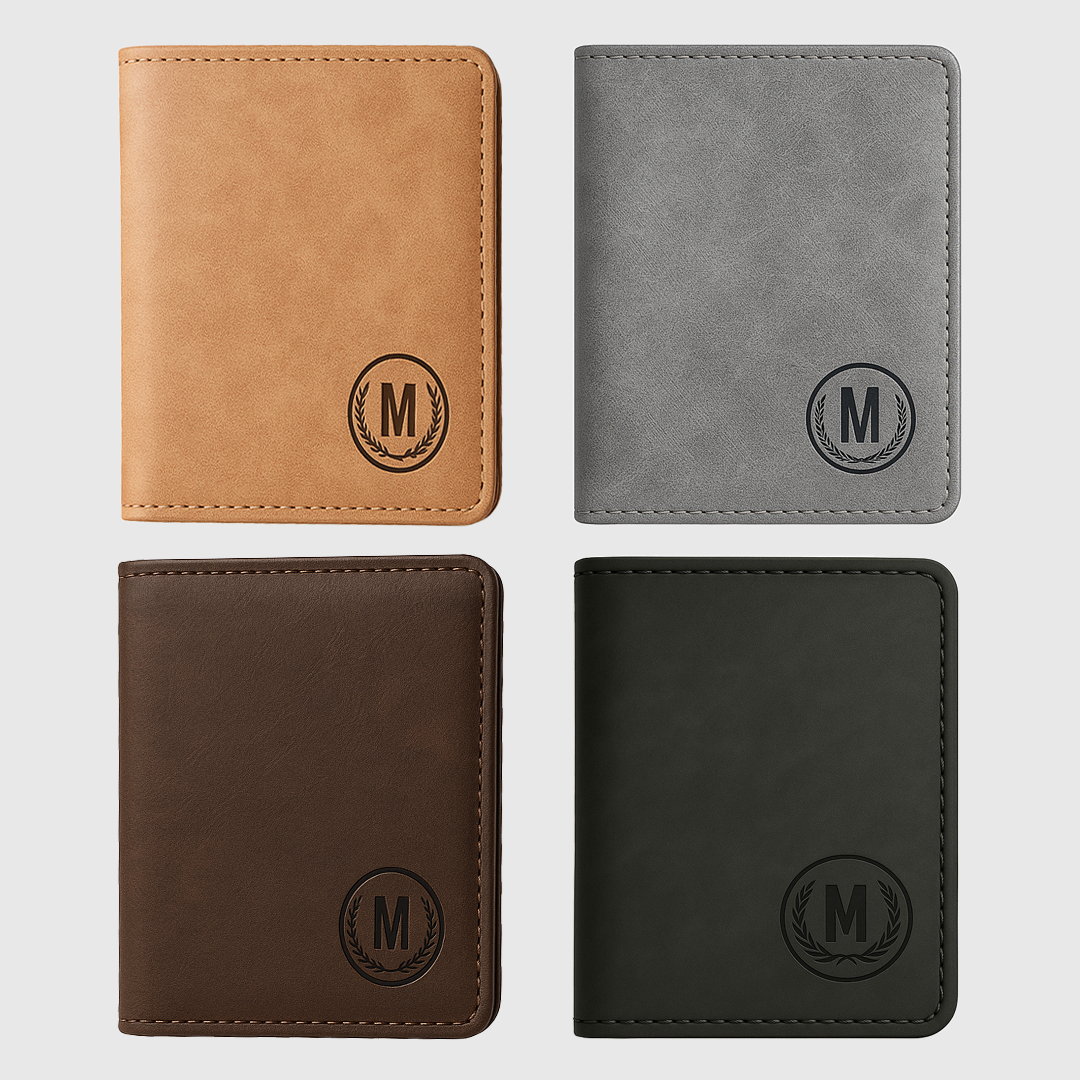 M Series Modern Bi-Fold Faux Leather Wallet – With Free Delivery