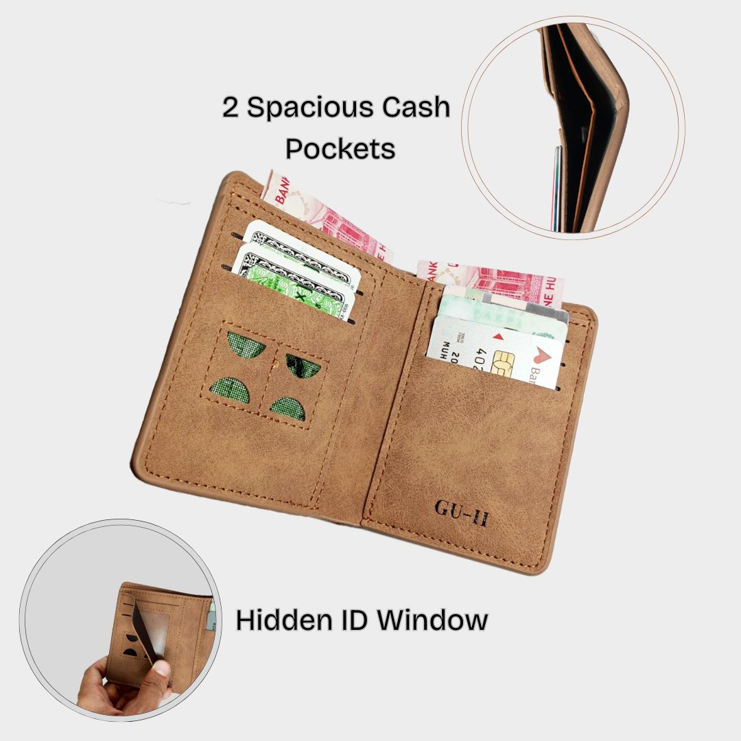 M Series Modern Bi-Fold Faux Leather Wallet – With Free Delivery